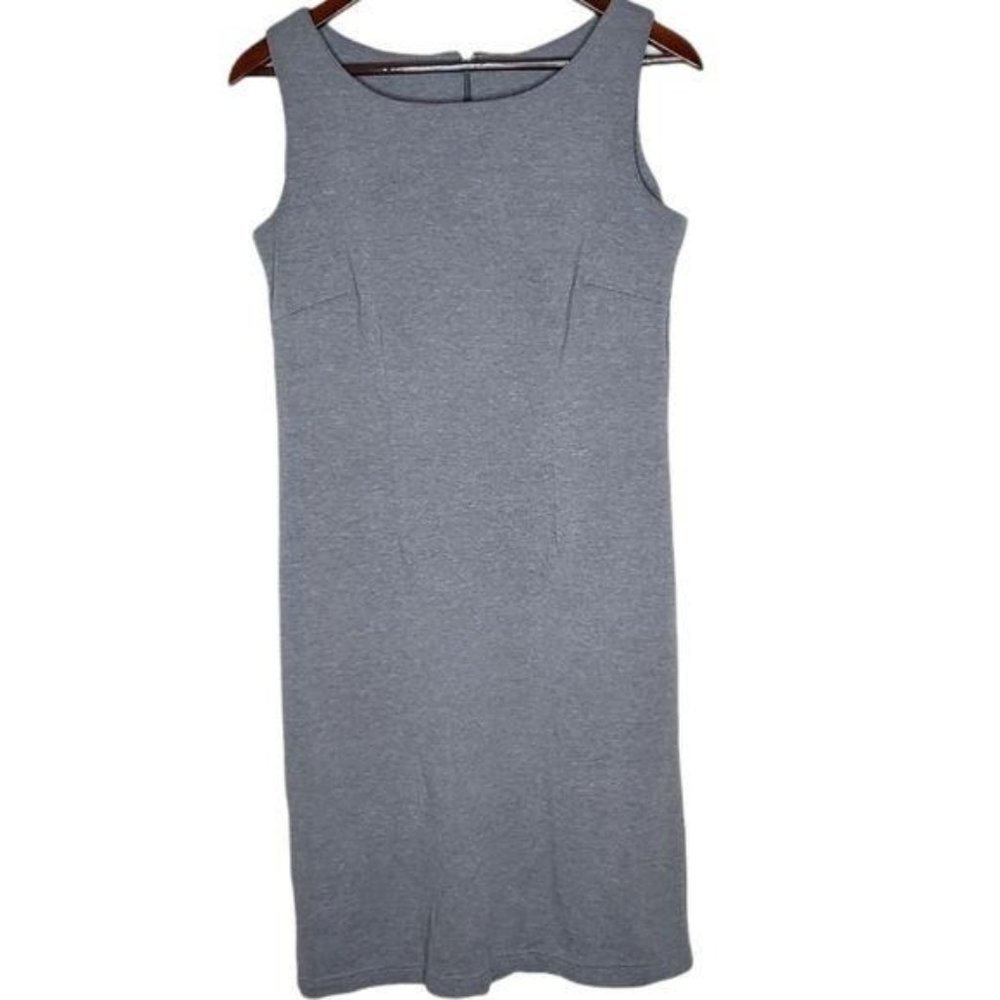 Hanna Andersson Career Gray Sheath Knit Dress Size 10 Cotton Blend